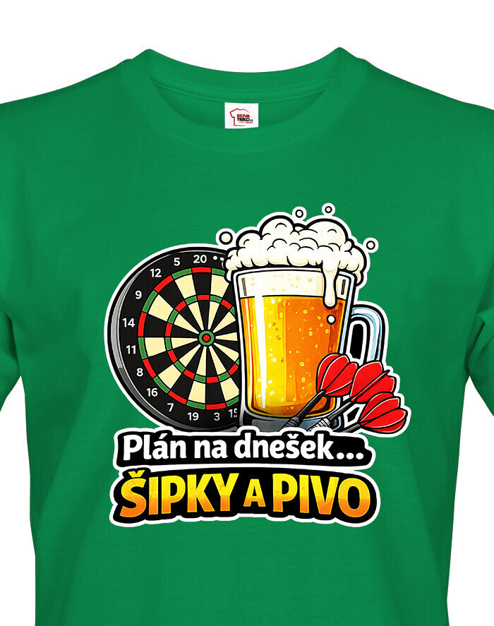 Pánské tričko s potiskem Šipky a Pivo