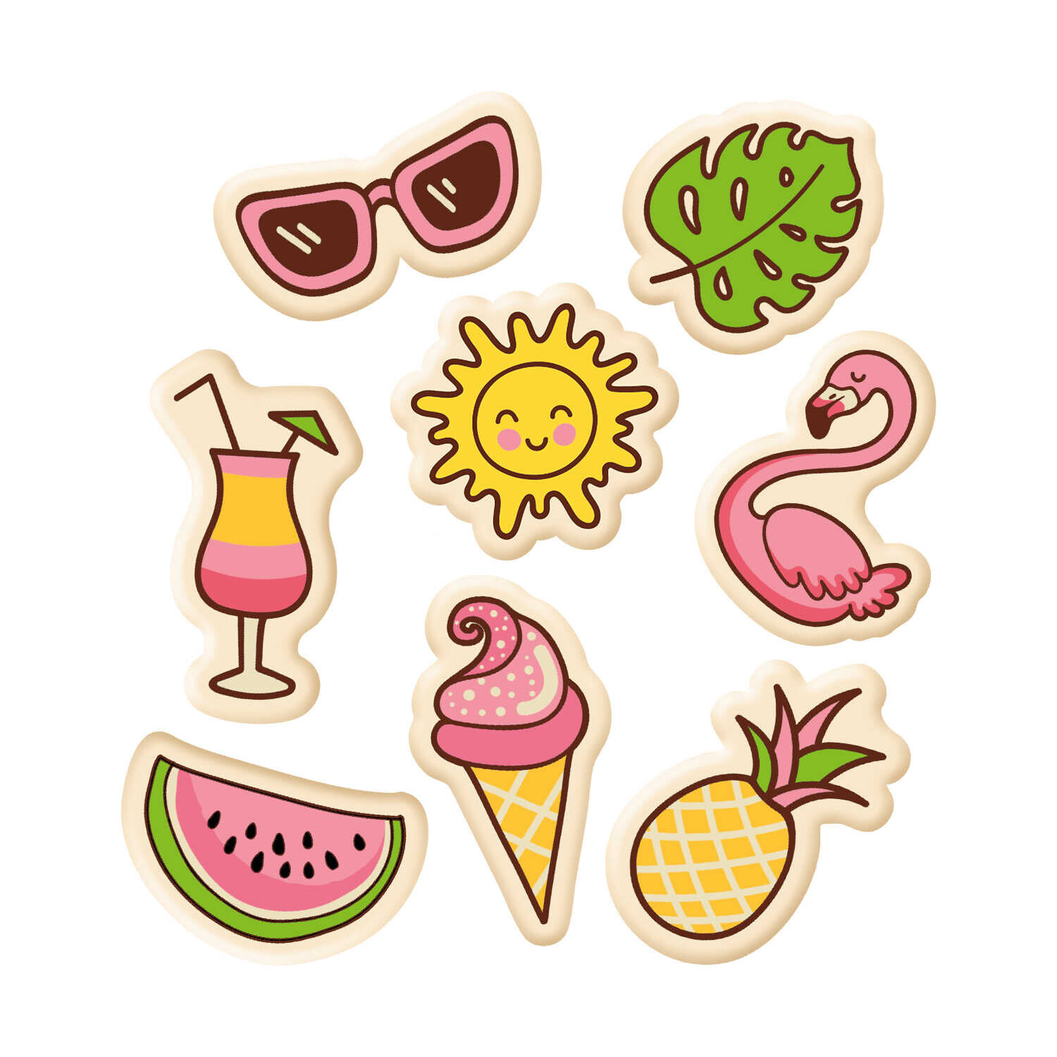 Günthart Plážový set z bílé čokolády 8ks