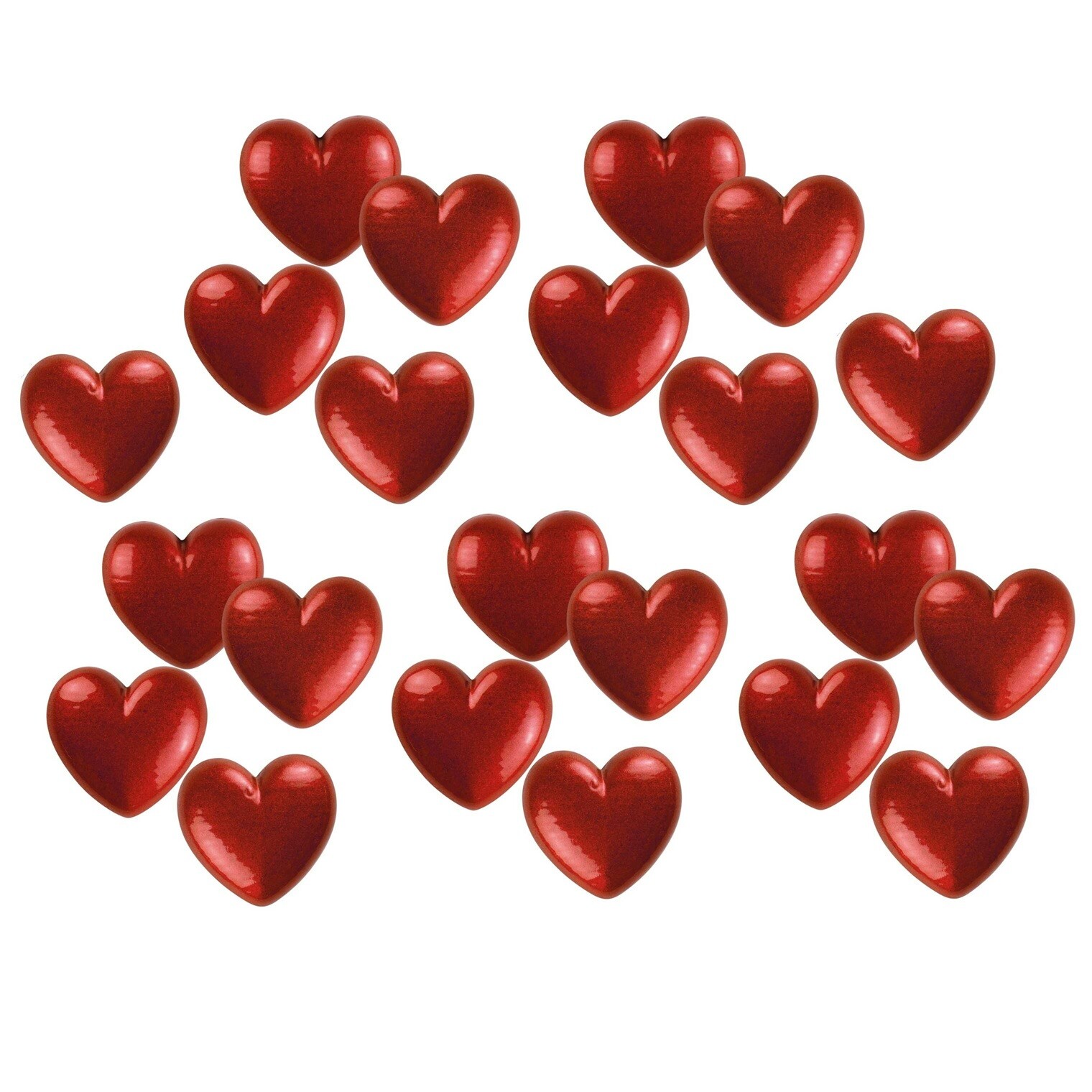 Günthart 2D Červená srdce z bílé čokolády 22ks