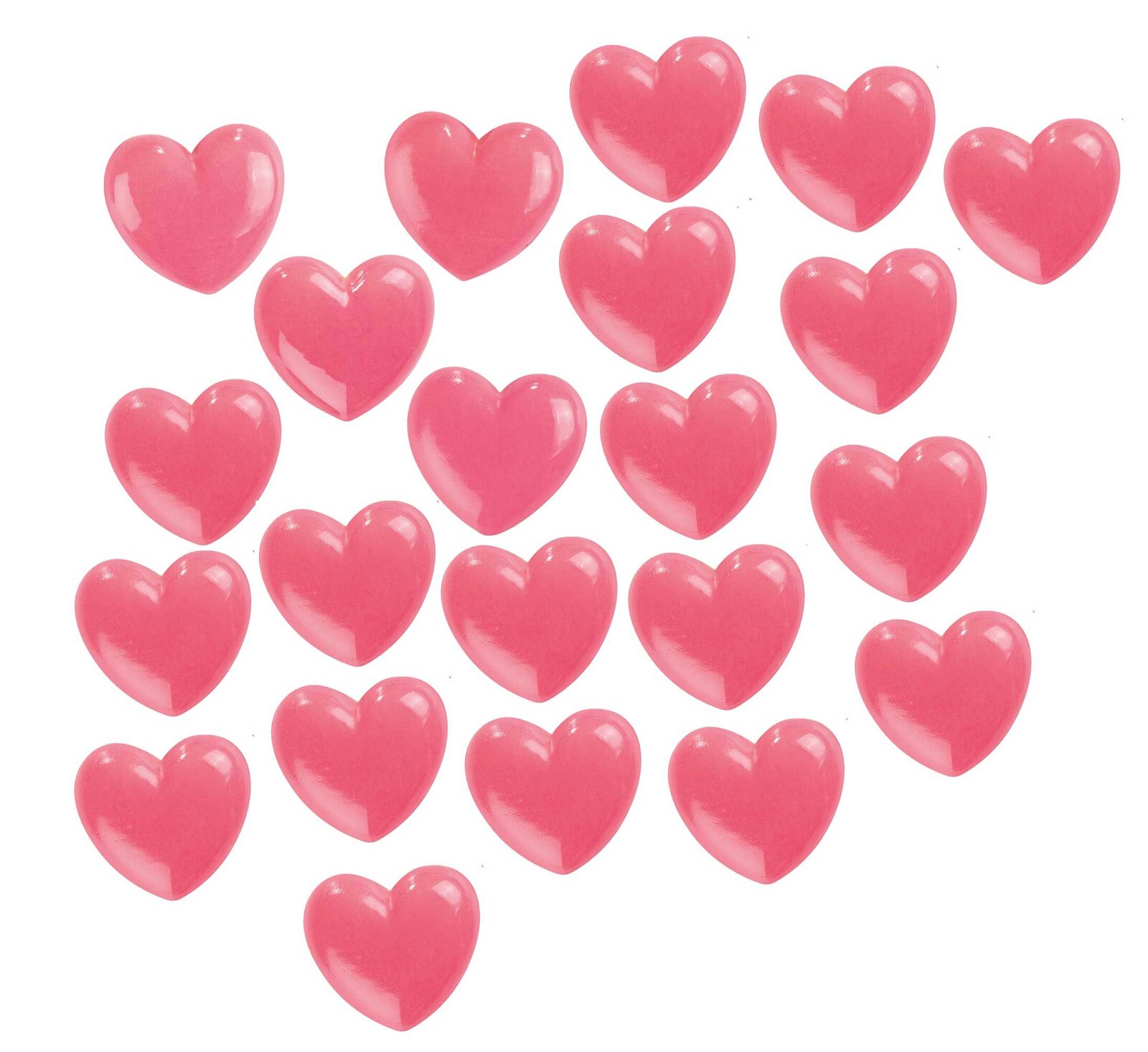 Günthart 2D Růžová srdce z bílé čokolády 22ks