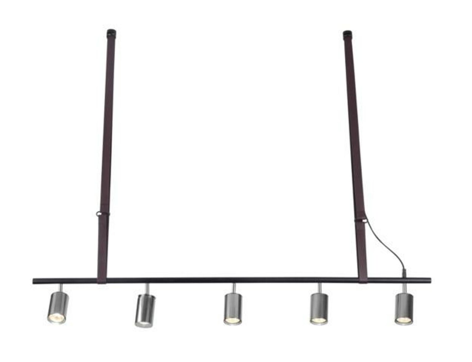 Závěsné svítidlo AZzardo Biram black/chrom AZ2638 GU10 5x33W IP20 120cm černo-chromové