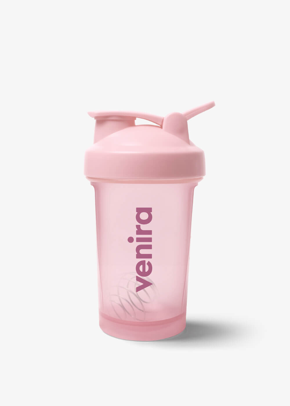 VENIRA shaker PRO s poutkem, světle růžový - 400 ml