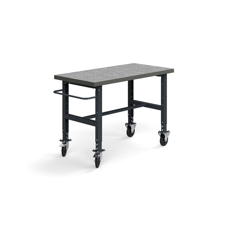 Pojízdný dílenský stůl TRUST, 1500x760 mm, 200 kg, vinylový povrch