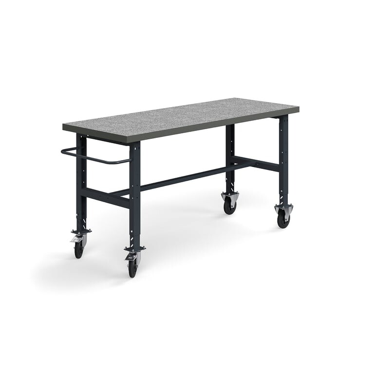 Pojízdný dílenský stůl TRUST, 2000x760 mm, 200 kg, vinylový povrch