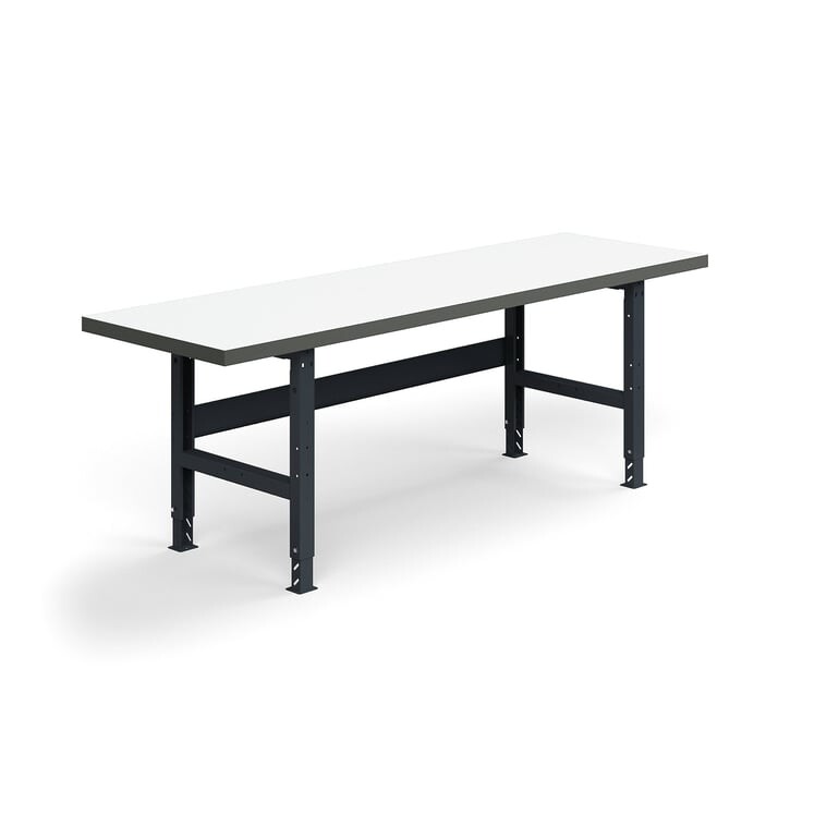 Dílenský stůl TRUST, 2500x760mm, 600 kg, vysokotlaký laminát