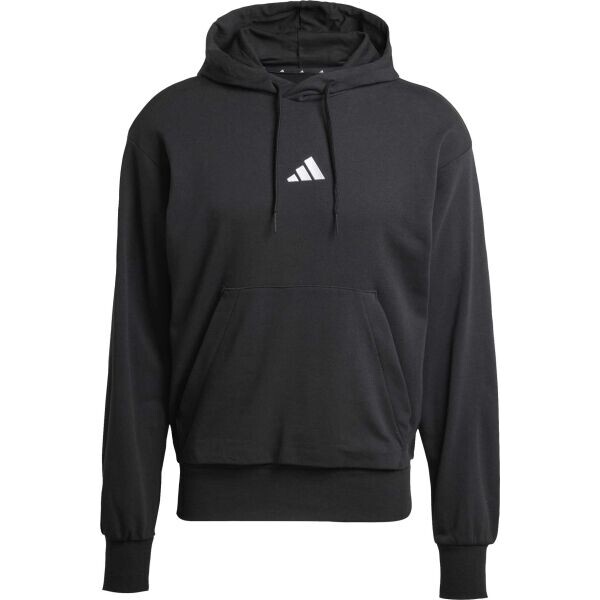 adidas M FEEL COZY HOODED Pánská mikina, černá, velikost