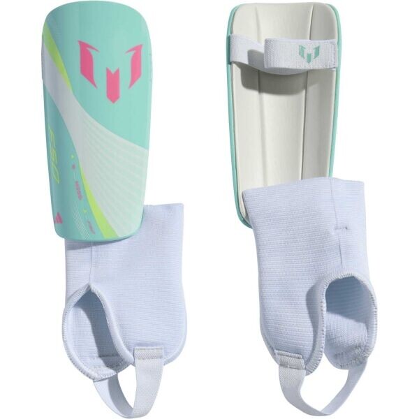 adidas MESSI SG MTC J Dětské fotbalové chrániče, tyrkysová, velikost