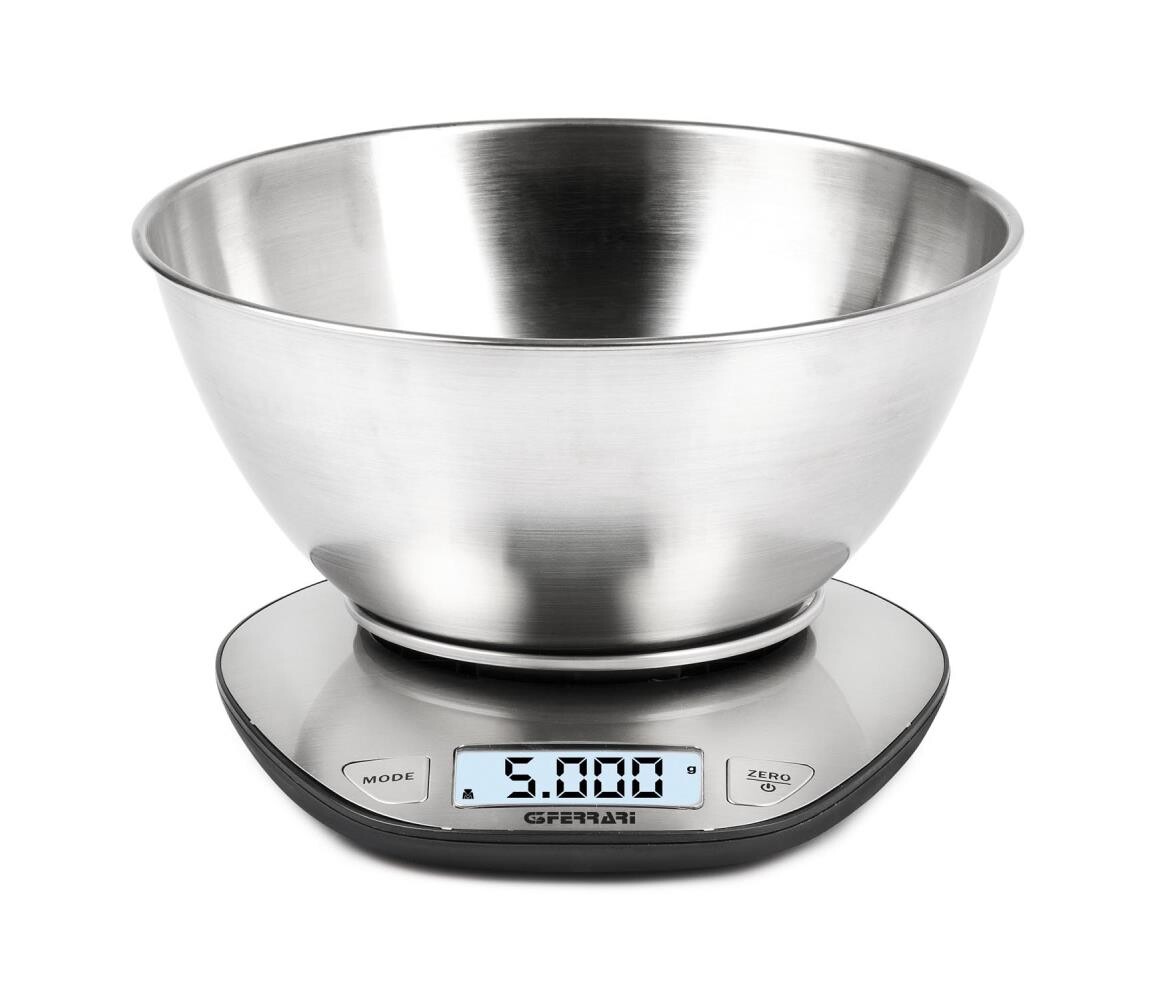 G3Ferrari G2006200 - Digitální kuchyňská váha s mísou 2xAAA nerez G2006200