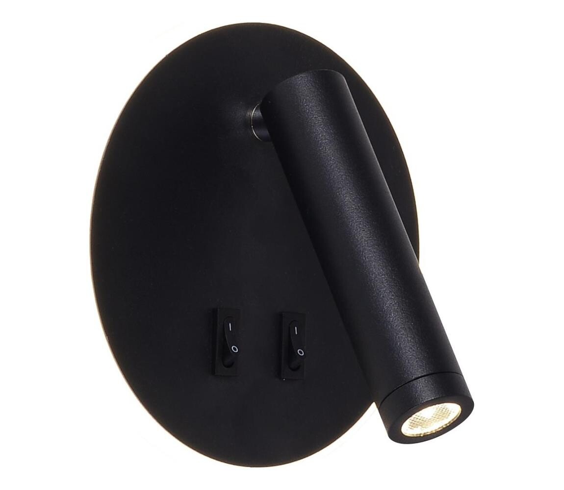 Zuma Line W4107-BK-LED Nást.bodové svítidlo CIRCA LED/5,5W/230V + LED/2,5W černá W4107-BK