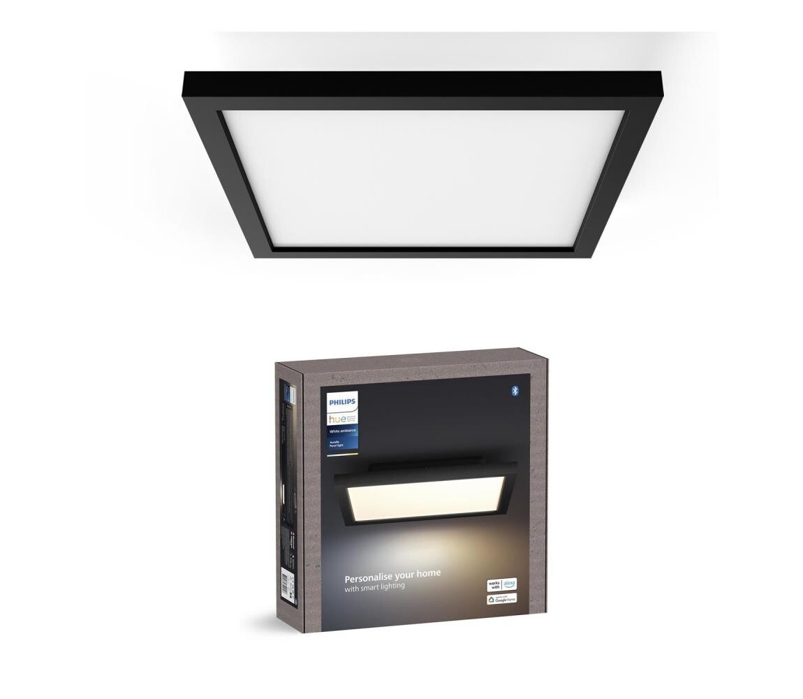 Philips - LED Stmívat. stropní svítidlo Hue AURELLE LED/19W/230V 30x30 cm černá 8720169329058