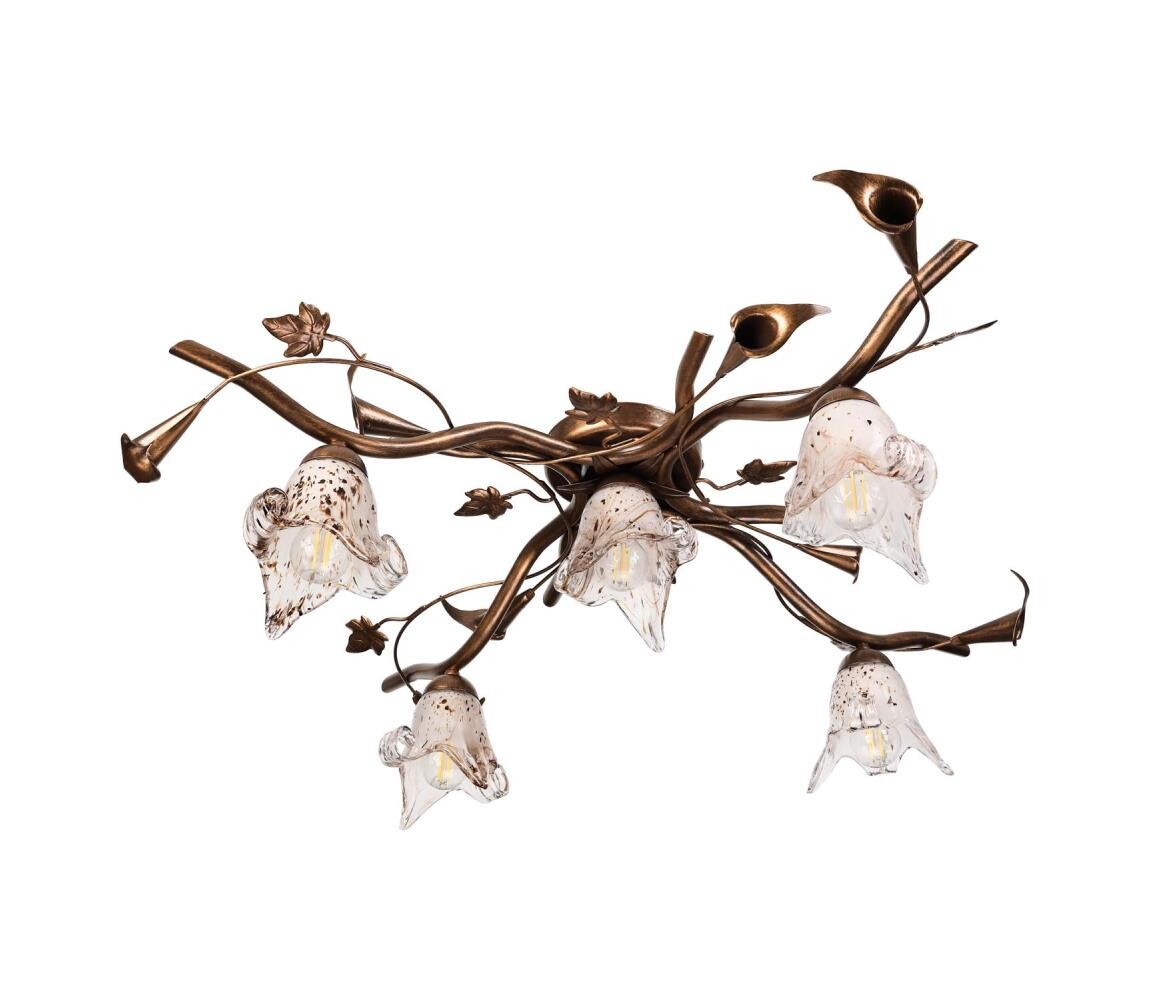 Přisazený lustr ROZETA 5xE14/40W/230V bronzová LM-5.25/BRĄZ