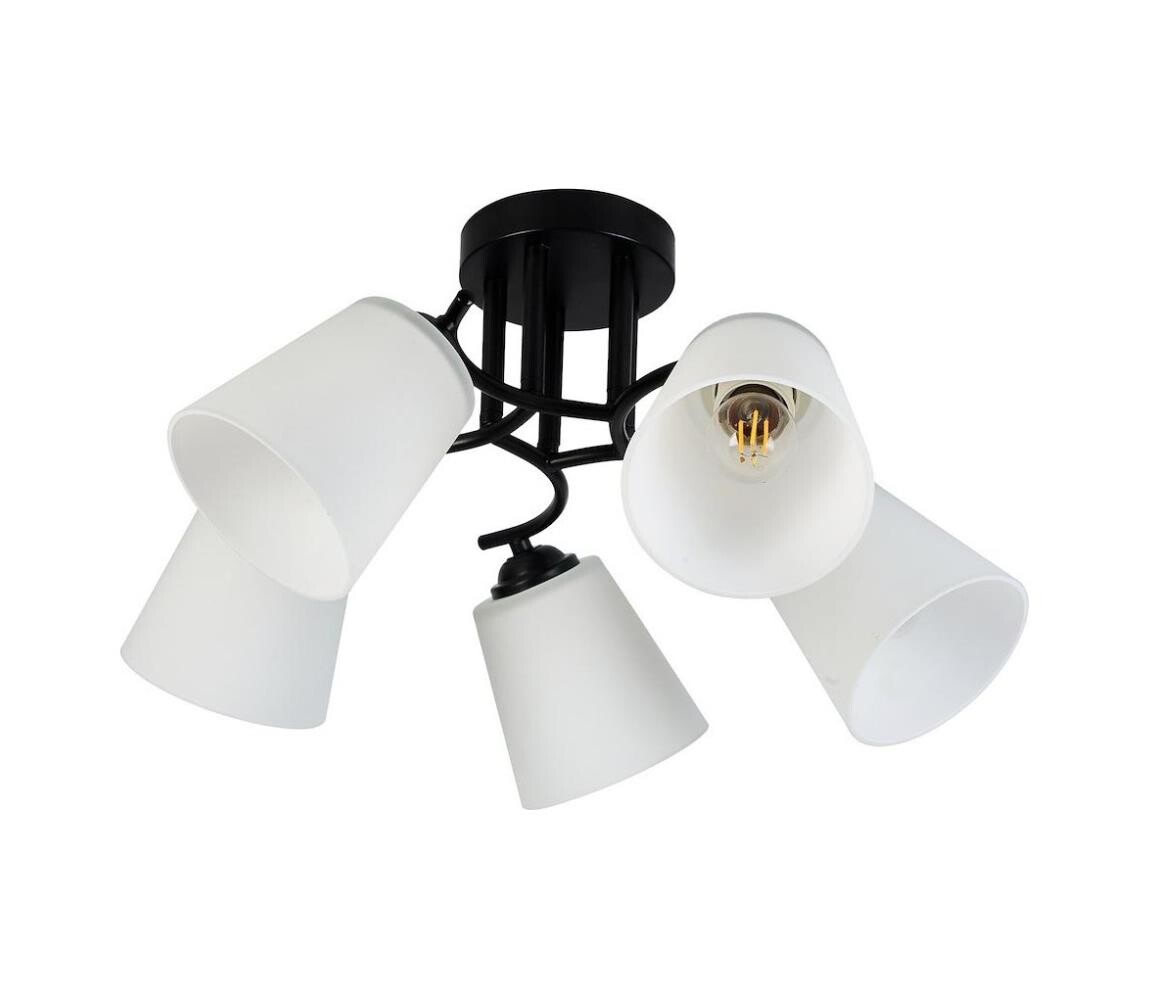 Přisazený lustr PAFOS 5xE27/15W/230V černá ML2258