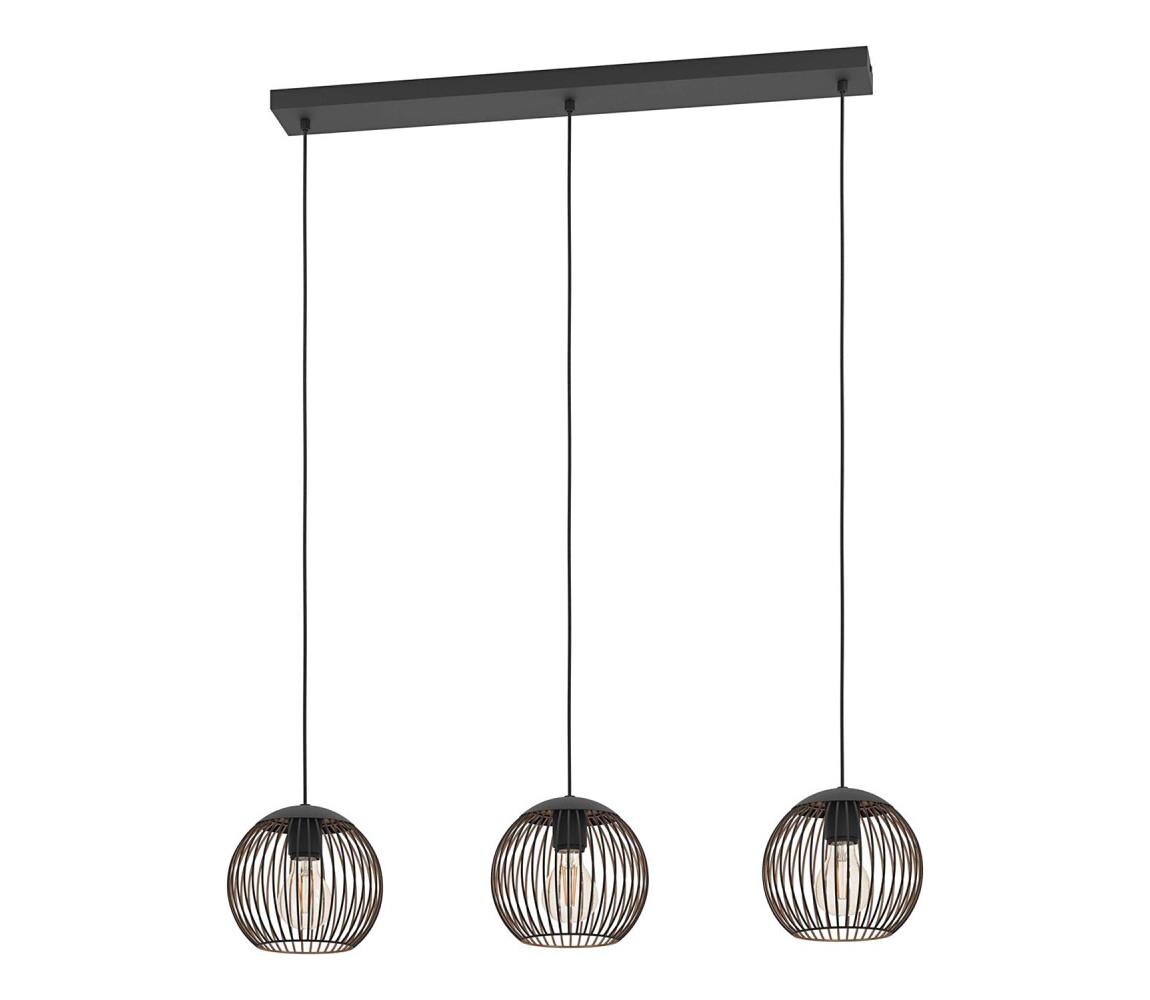 Eglo 901869 - Lustr na lanku ALMANZORA 3xE27/60W/230V černá 901869