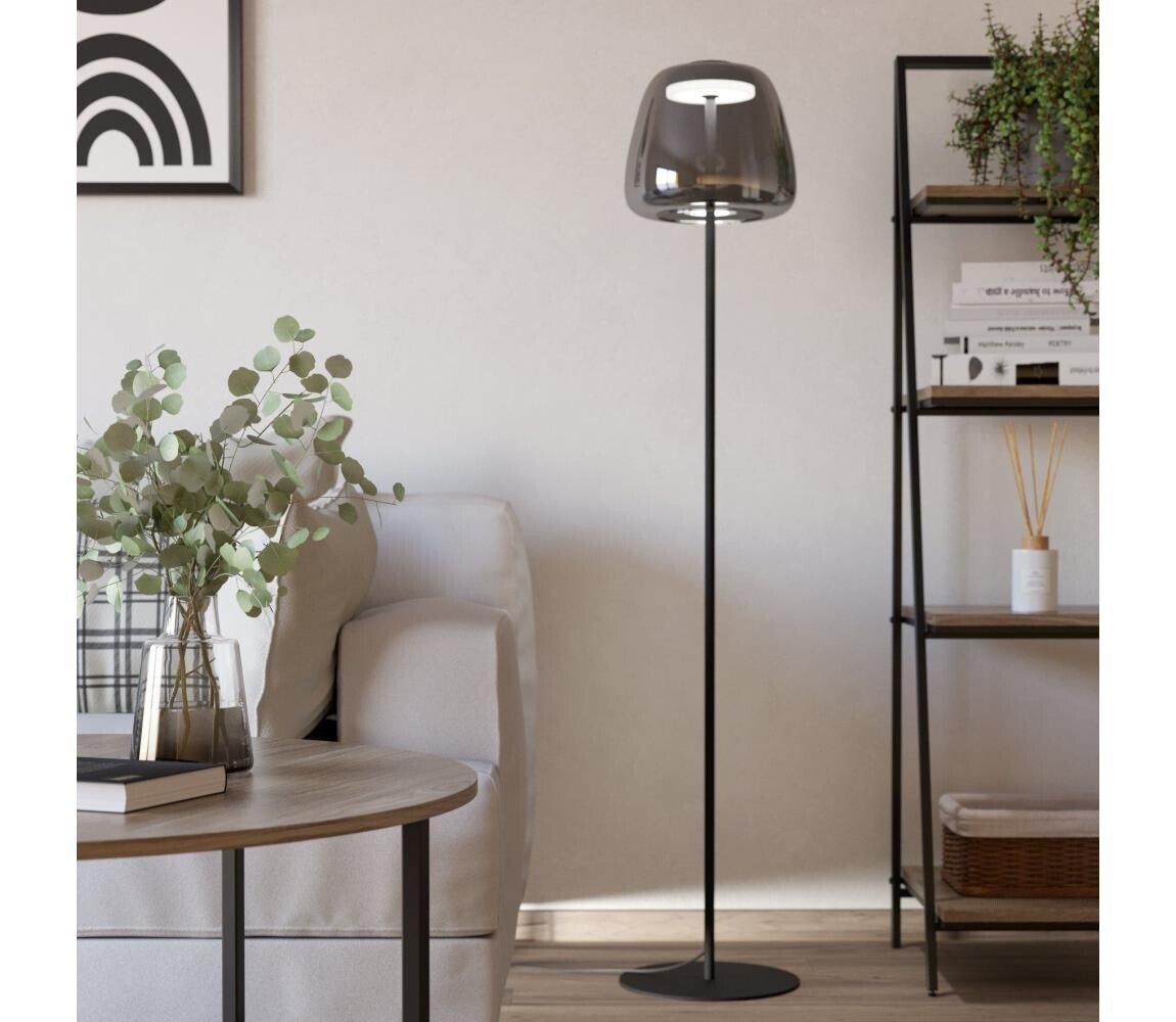 Eglo 901196 - LED RGBW Stmívatelná stojací lampa ALFERO-Z LED/15,5W/230V kouřová 901196