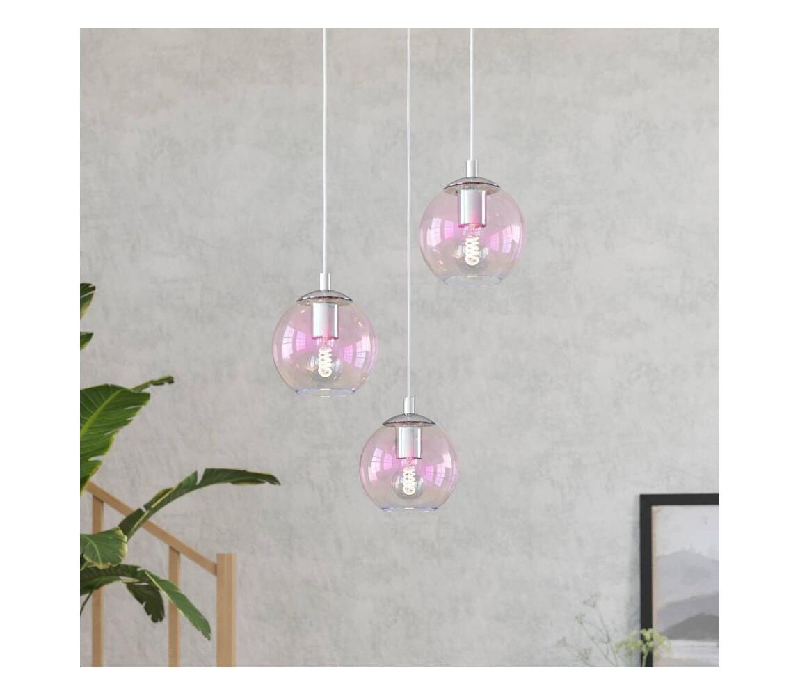 Eglo 901921 - Lustr na lanku ARISCANI 3xE27/60W/230V lesklý chrom 901921