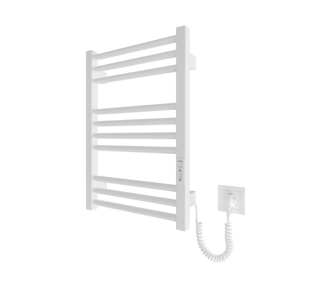 Mario-Radiators Koupelnový žebříkový radiátor HF DERBY 100W/230V 57x43 cm bílá pravá 6.1.0400.06.WM