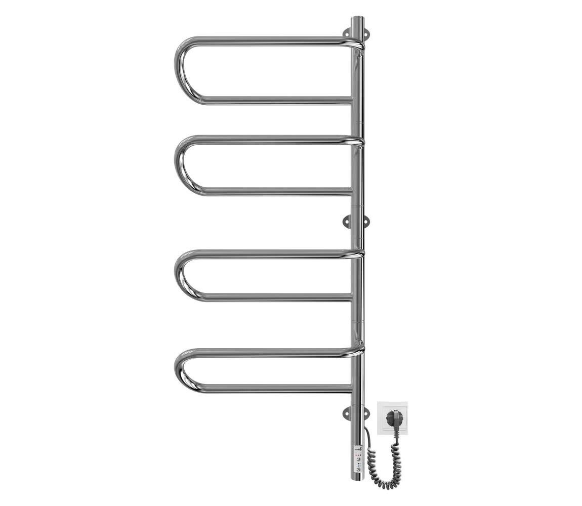 Mario-Radiators Elektr. otočný sušák na ručníky ELECTRA 120W/230V 100x44,5 cm nerez/chrom pravá 2.3.1004.11.P