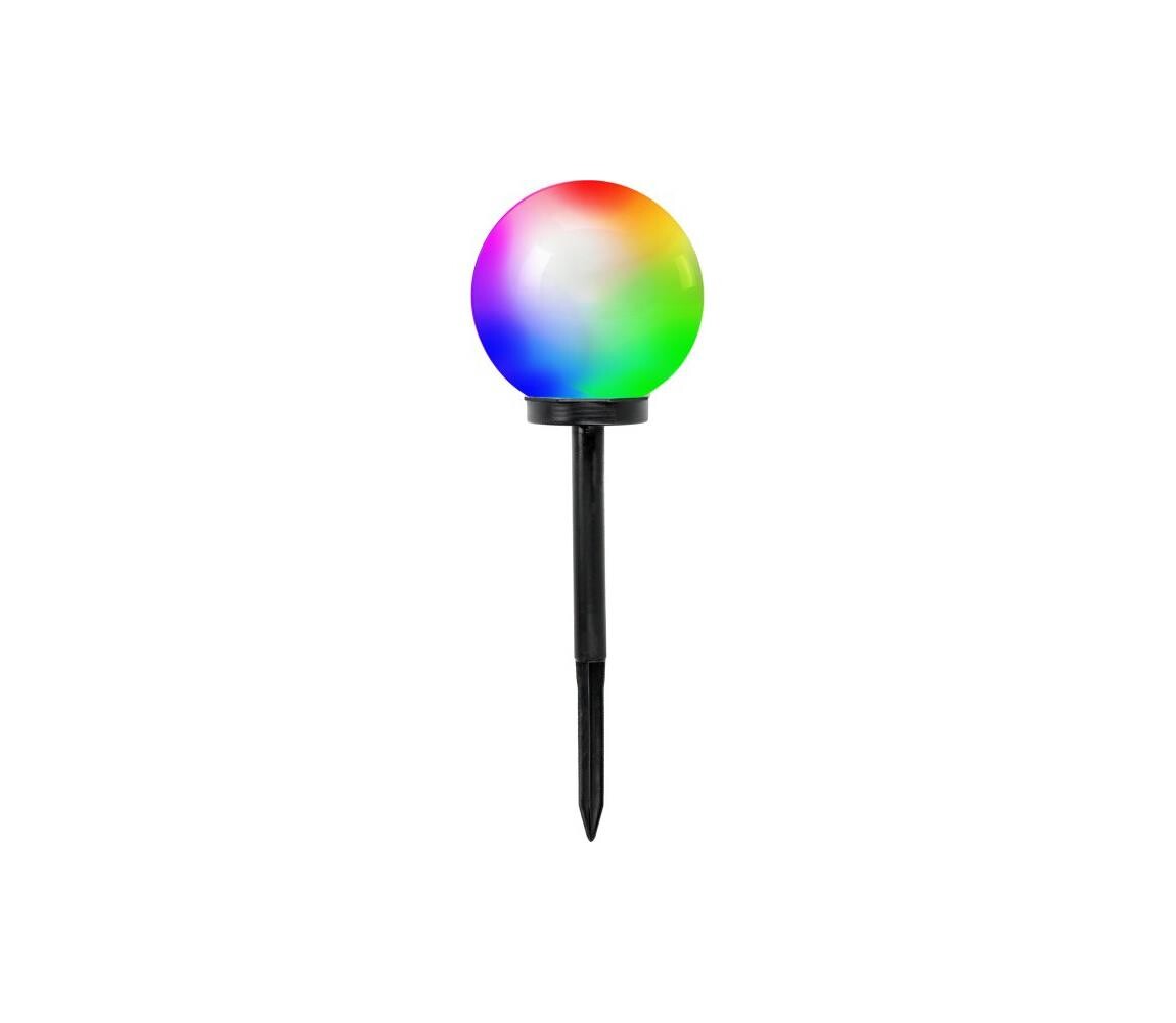 LED RGB Solární lampa se senzorem SPHERE LED/1,2V IP44 200 mAh pr. 20 cm 004516