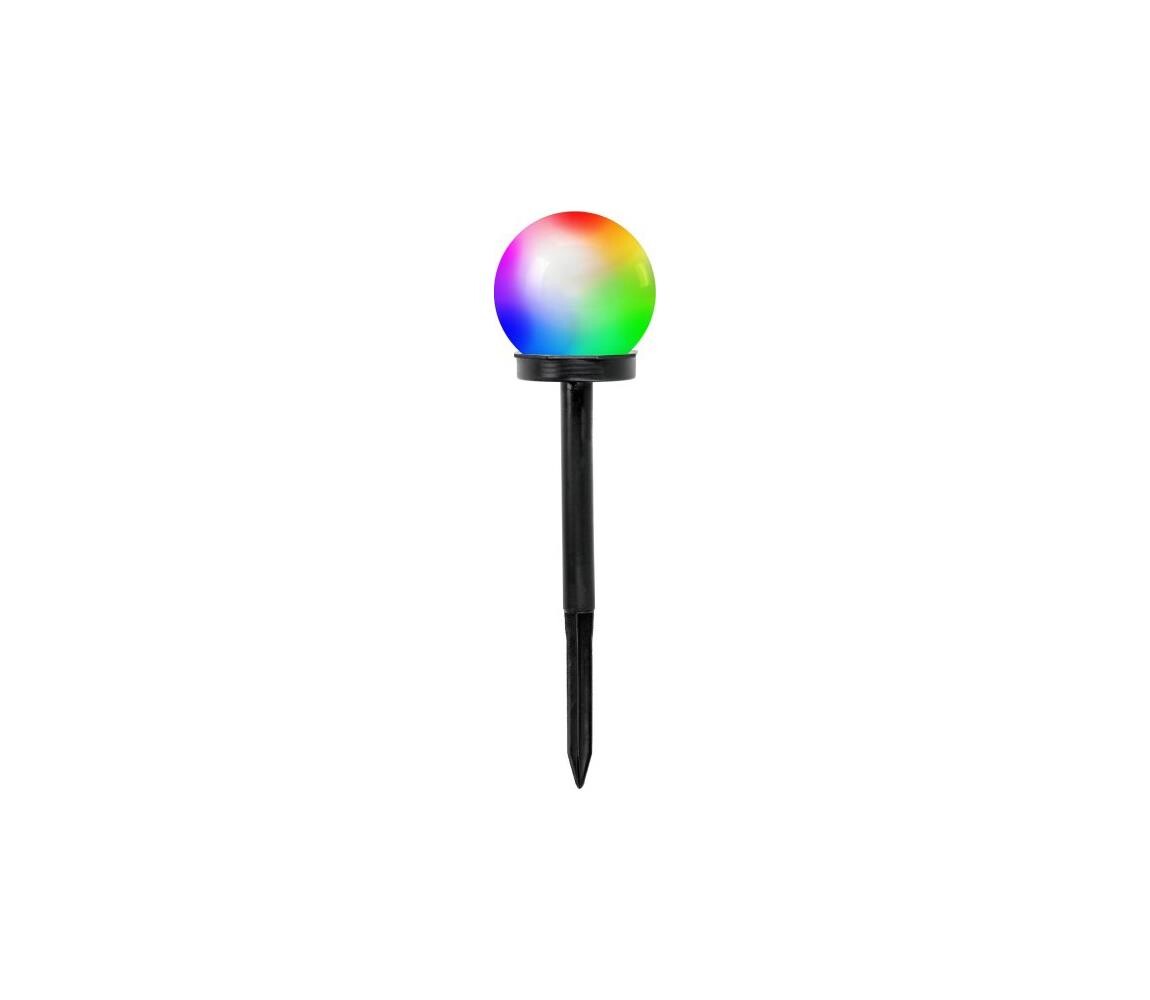 LED RGB Solární lampa se senzorem SPHERE LED/1,2V IP44 40 mAh pr. 10 cm 004515
