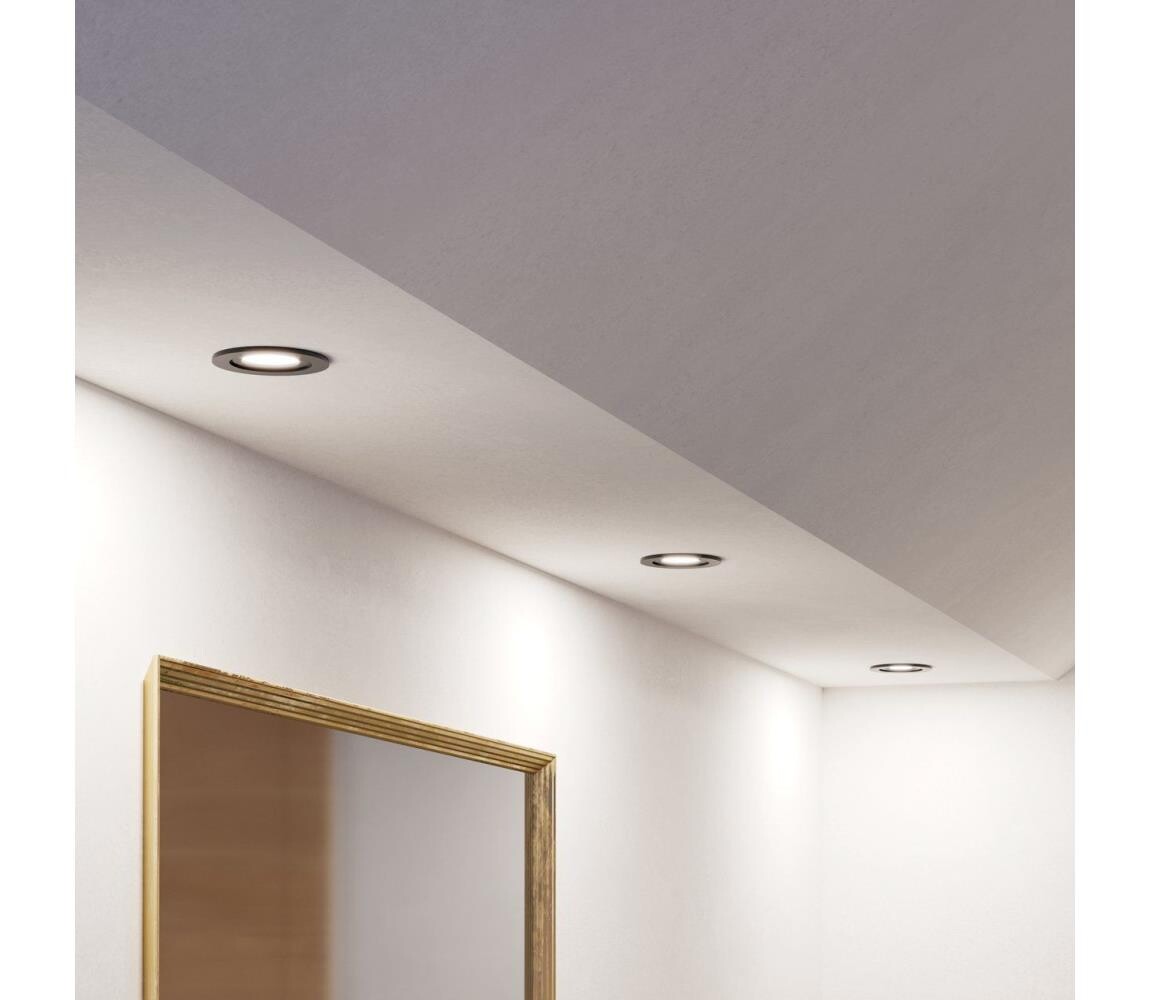 Eglo 902237 -SADA 3xLED Kou. podh. svítidlo BARRANCO 1xGU10/4,5W/230V IP44 černá 902237