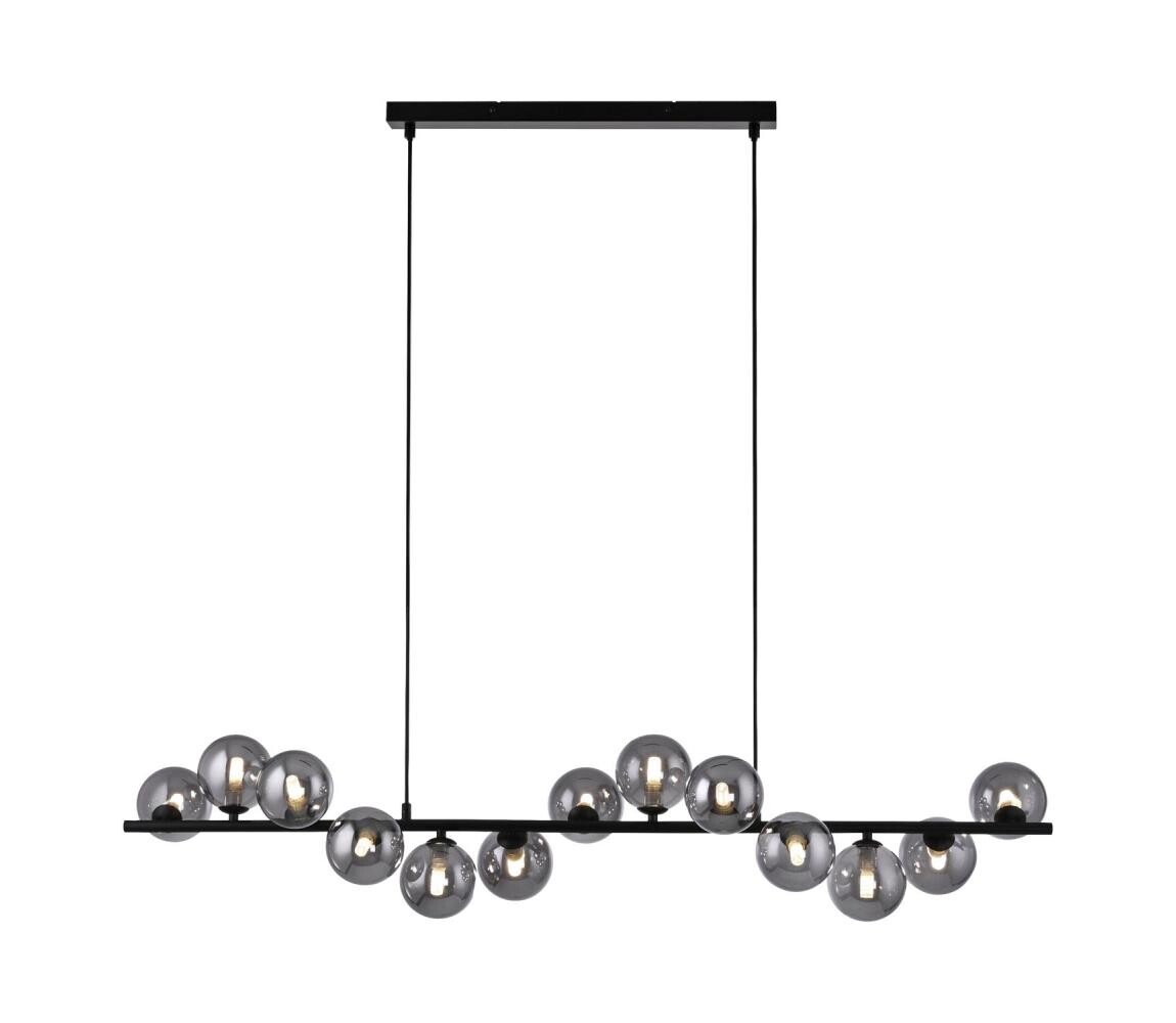 Schöner Wohnen 14504-18 - LED Lustr na lanku DUBAI 13xG9/3W/230V černá/kouřová 14504-18