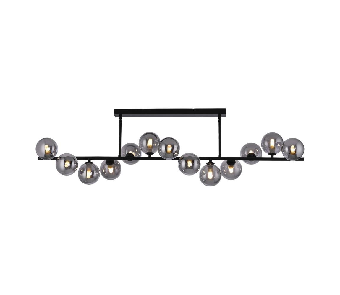 Schöner Wohnen 14505-18 - LED Lustr na tyči DUBAI 13xG9/3W/230V černá/kouřová 14505-18