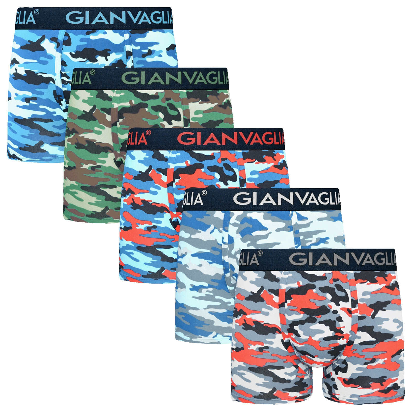 5PACK pánské boxerky Gianvaglia vícebarevné (GVG-5077) XL, trenky / trenýrky