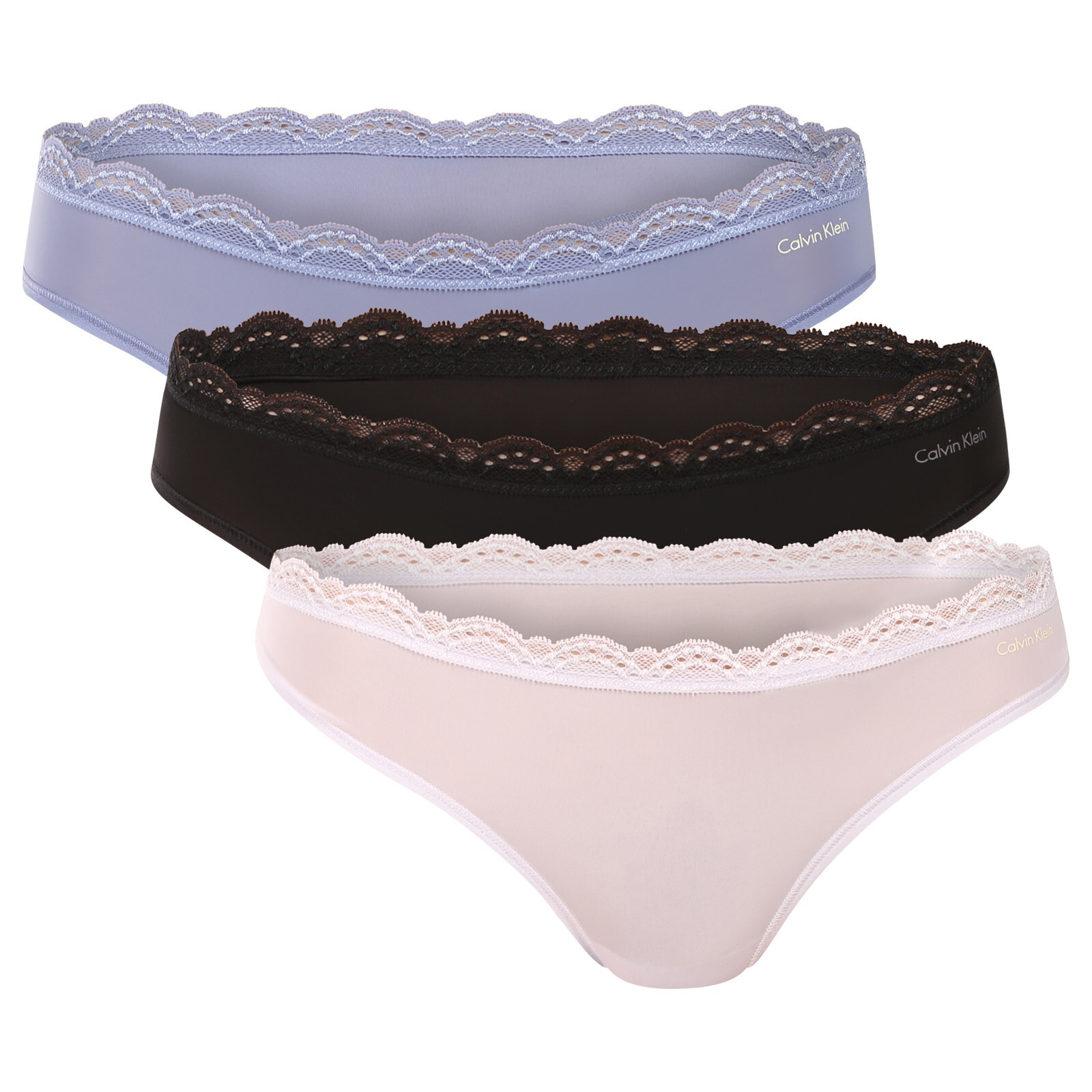 3PACK dámská tanga Calvin Klein vícebarevná (QD5300-3FD) L