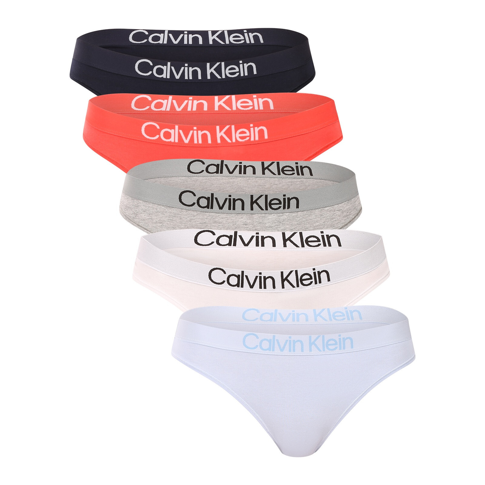 5PACK dámská tanga Calvin Klein vícebarevná (QD5331-3B0) S