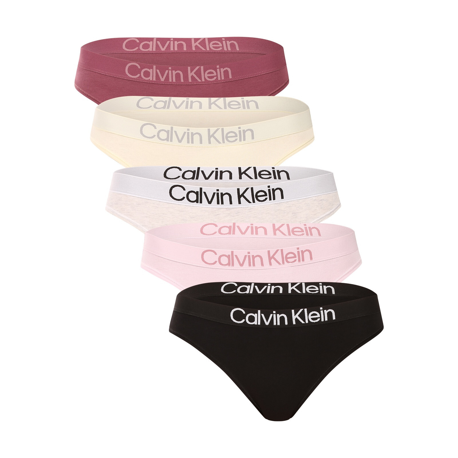 5PACK dámská tanga Calvin Klein vícebarevná (QD5331-3C0) S