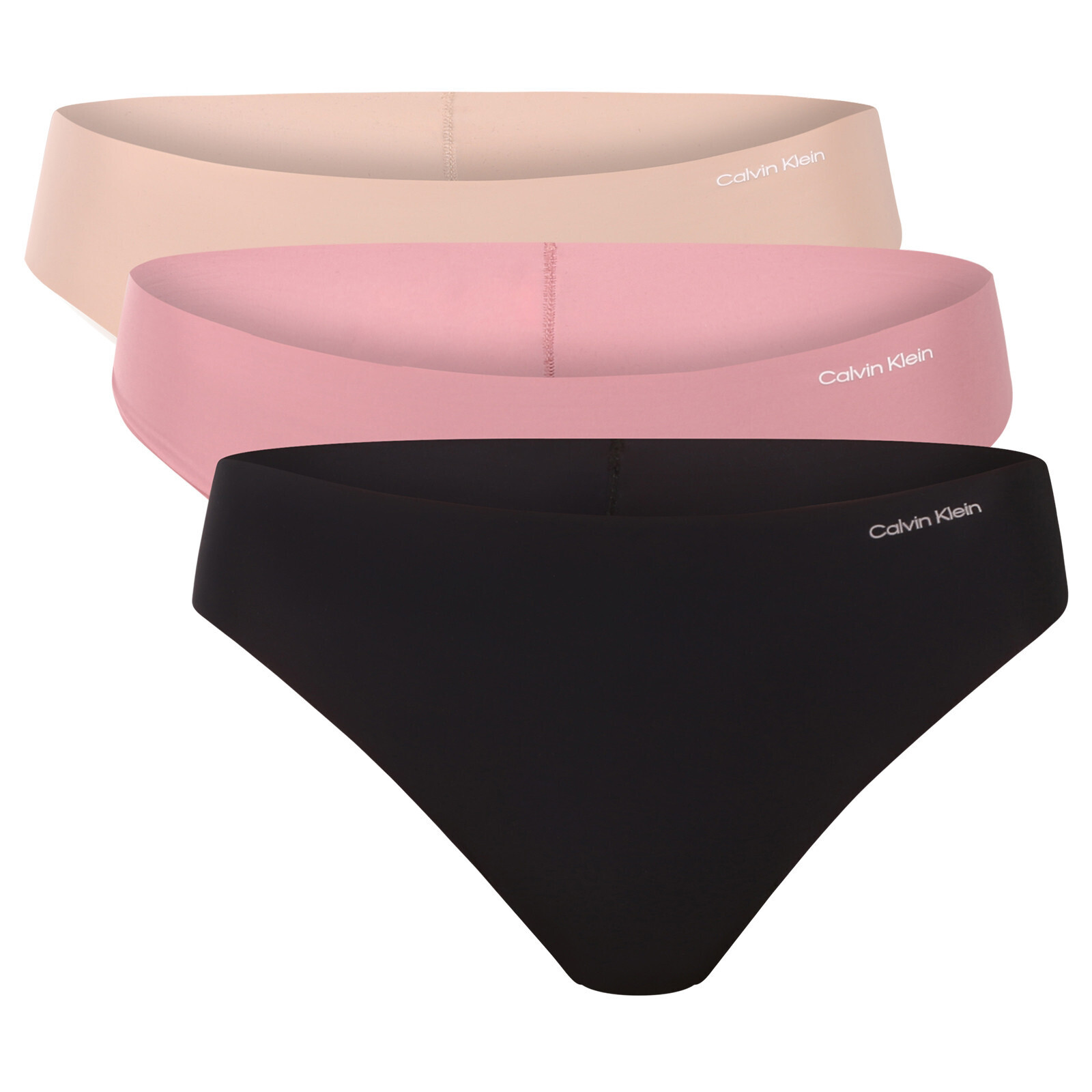 3PACK dámská tanga Calvin Klein bezešvá vícebarevná (QD3558E-3EV) L
