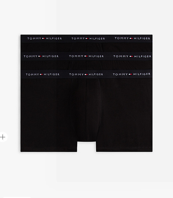 3PACK pánské boxerky Tommy Hilfiger černé nadrozměr (UM0UM03897 0WE) 4XL, trenky / trenýrky