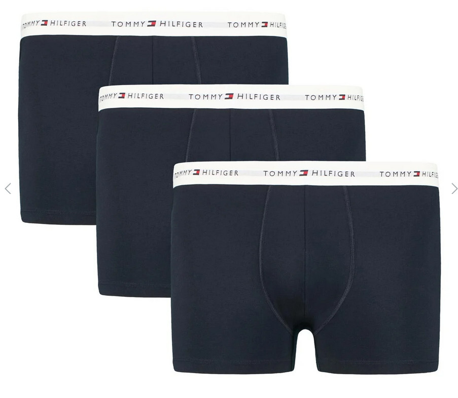 3PACK pánské boxerky Tommy Hilfiger tmavě modré nadrozměr (UM0UM03897 0WG) 4XL, trenky / trenýrky