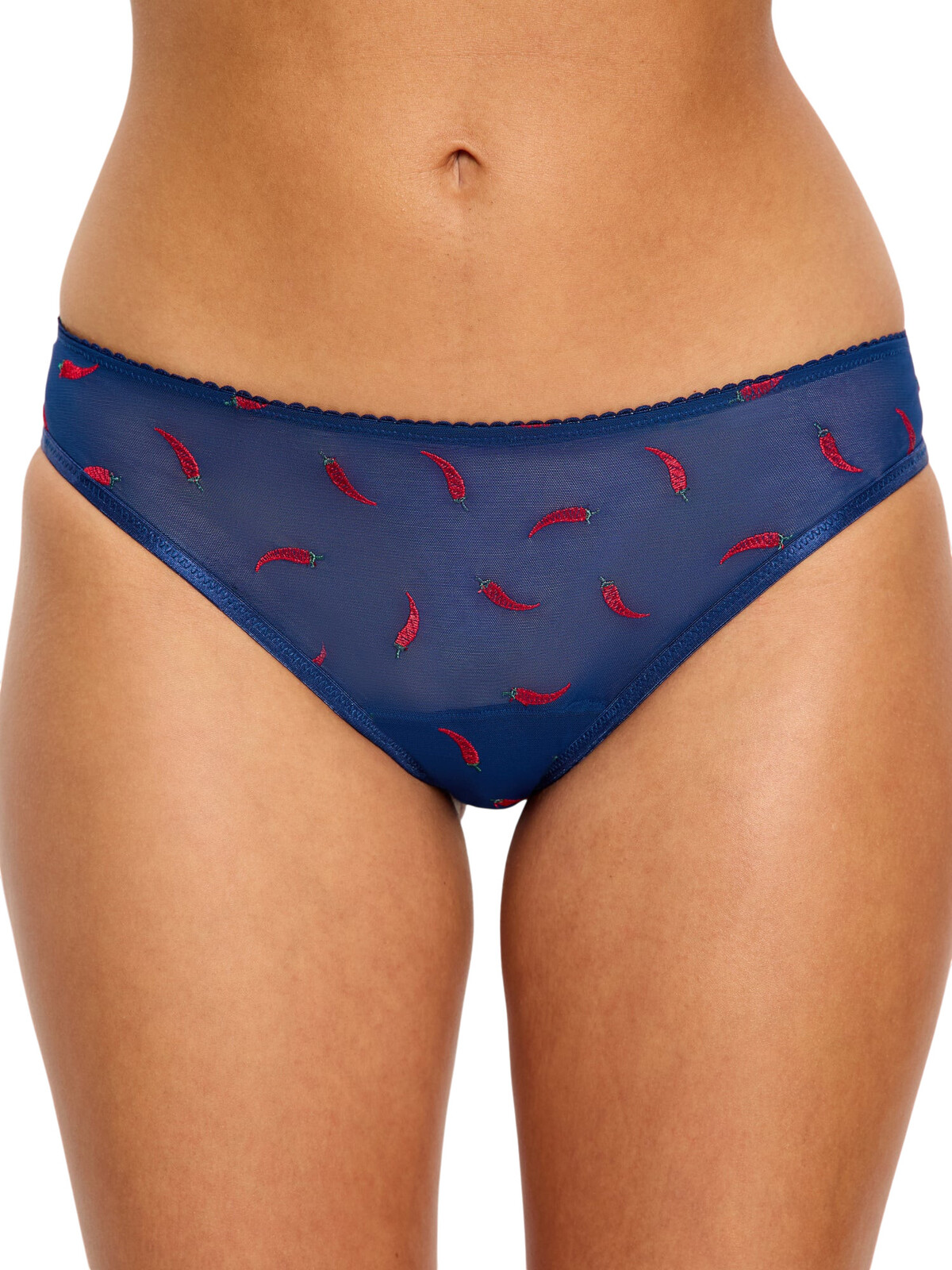 Menstruační kalhotky Modibodi lntimates V Day Cheeky Brief Light Navy Chilli (DKMIVDCBLVC) XS