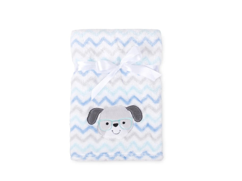 Babymatex Deka RICCO s výšivkou 75x100 cm - Bílá Pejsek