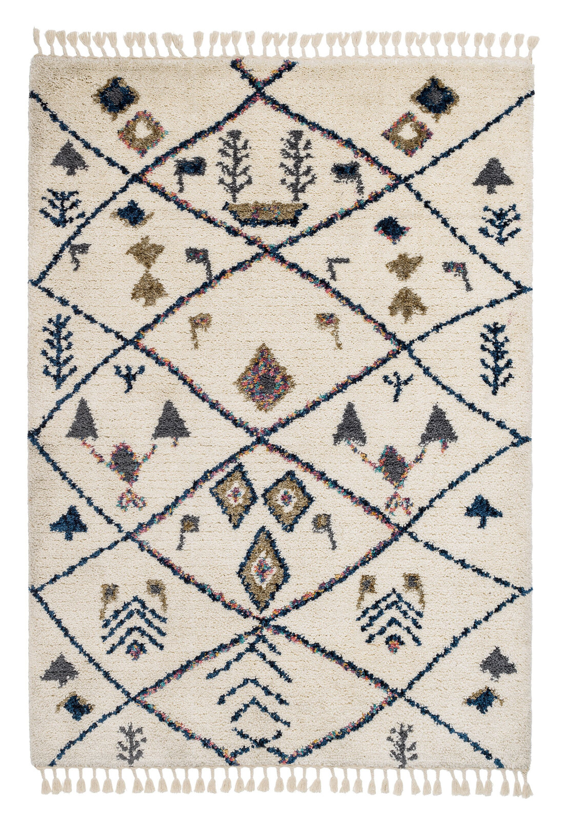 Kusový koberec Urban 181001 Cream, 200x290, béžová, bílá, modrá, obývací pokoj, Schöner Wohnen