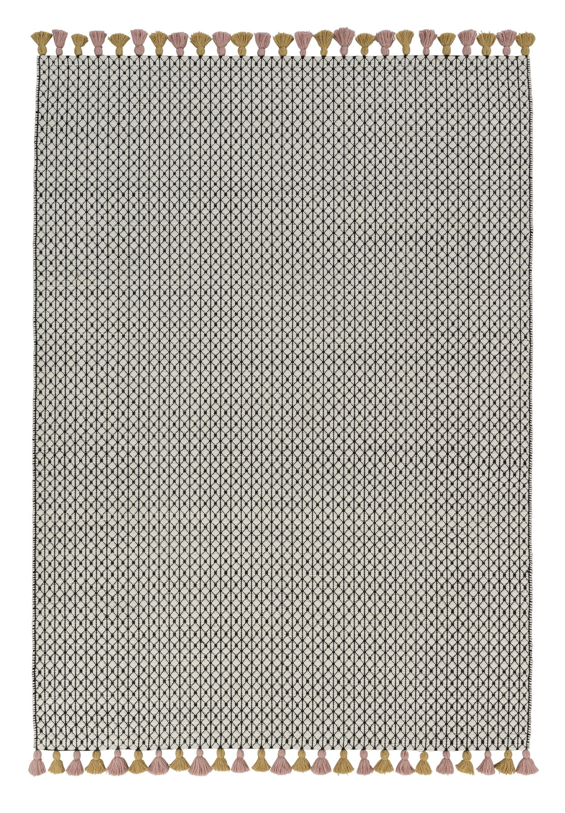 Ručně tkaný kusový koberec Insula 191015 Rose, 170x240, bílá, černá, růžová, žlutá, chodba / předsíň, Schöner Wohnen