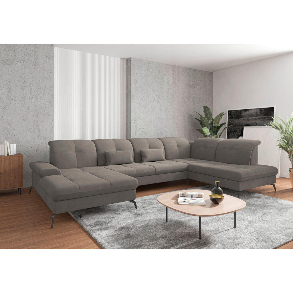 Sit & More SEDACÍ SOUPRAVA, textil, jílová barva