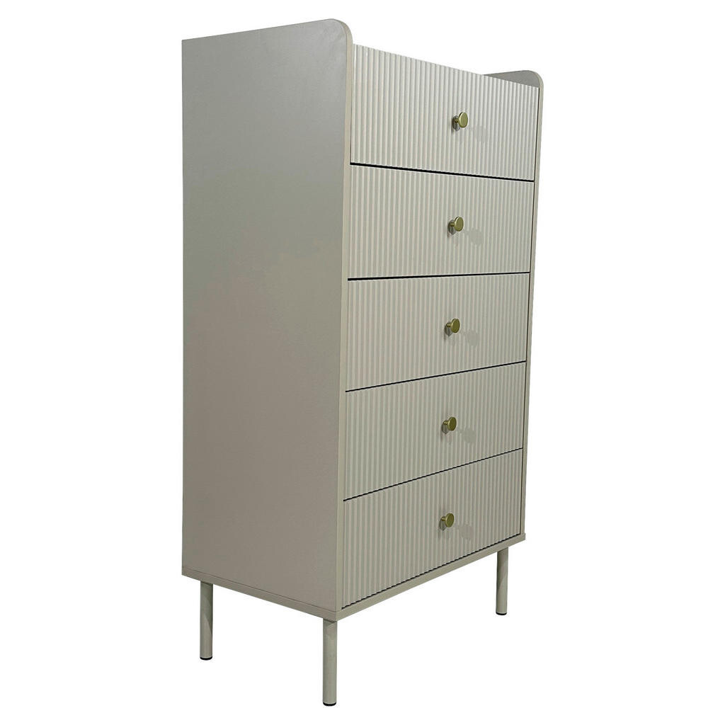 Xora KOMODA, barvy dubu, světle šedá, 70/121,6/40 cm