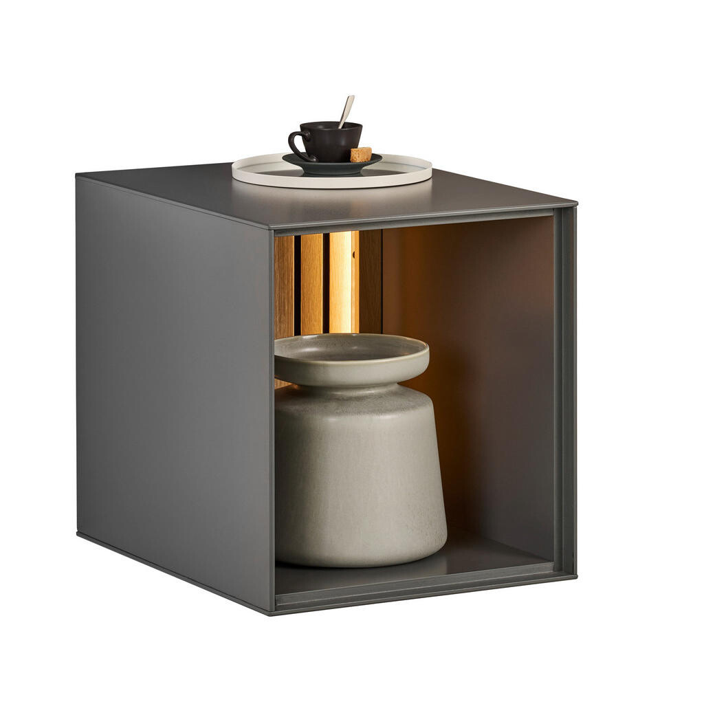 Dieter Knoll REGÁLOVÝ DÍL, antracitová, barvy dubu, dub, 40/44/50 cm