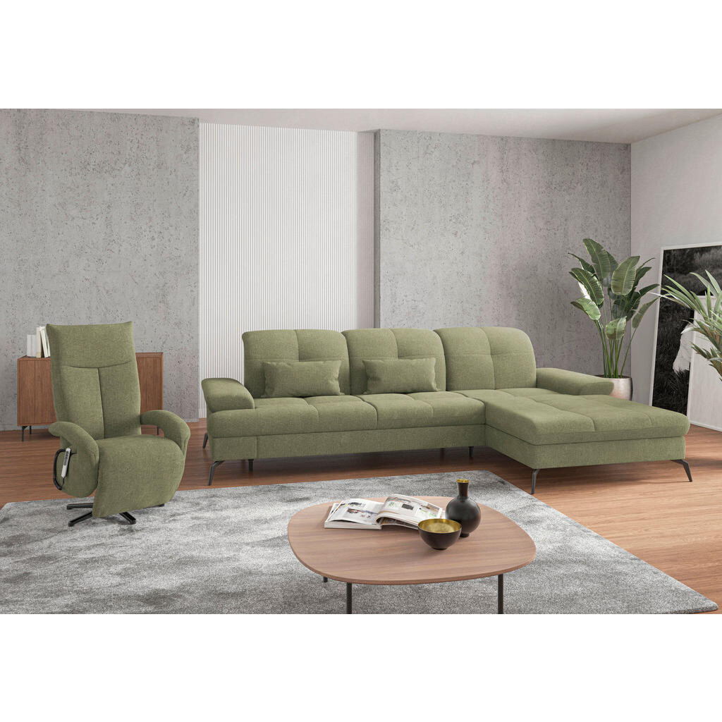 Sit & More ROHOVÁ SEDAČKA, textil, světle zelená