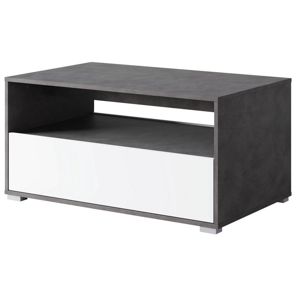 P & B KONFERENČNÍ STOLEK, antracitová, bílá, kompozitní dřevo, 90/45/55 cm