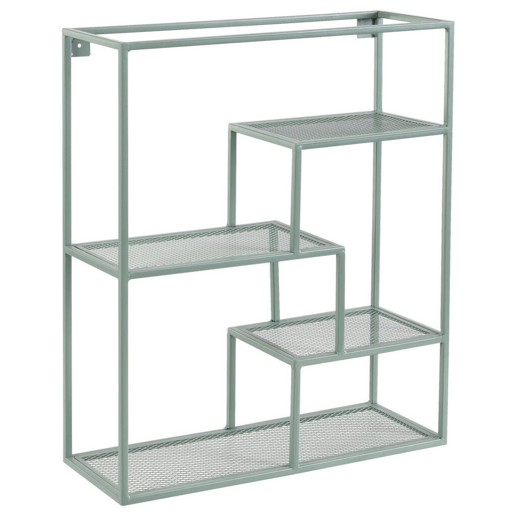 home24 NÁSTĚNNÝ REGÁL, zelená, 50/60/18 cm