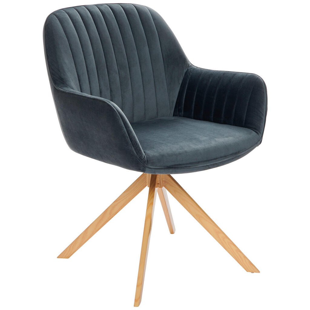 MID.YOU ŽIDLE S PODRUČKAMI, samet, přírodní barvy, tmavě šedá