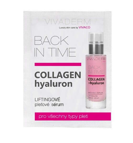Vivaco Vivaderm Liftingové sérum COLLAGEN + hyaluron BACK IN TIME - vzorek 4 ml