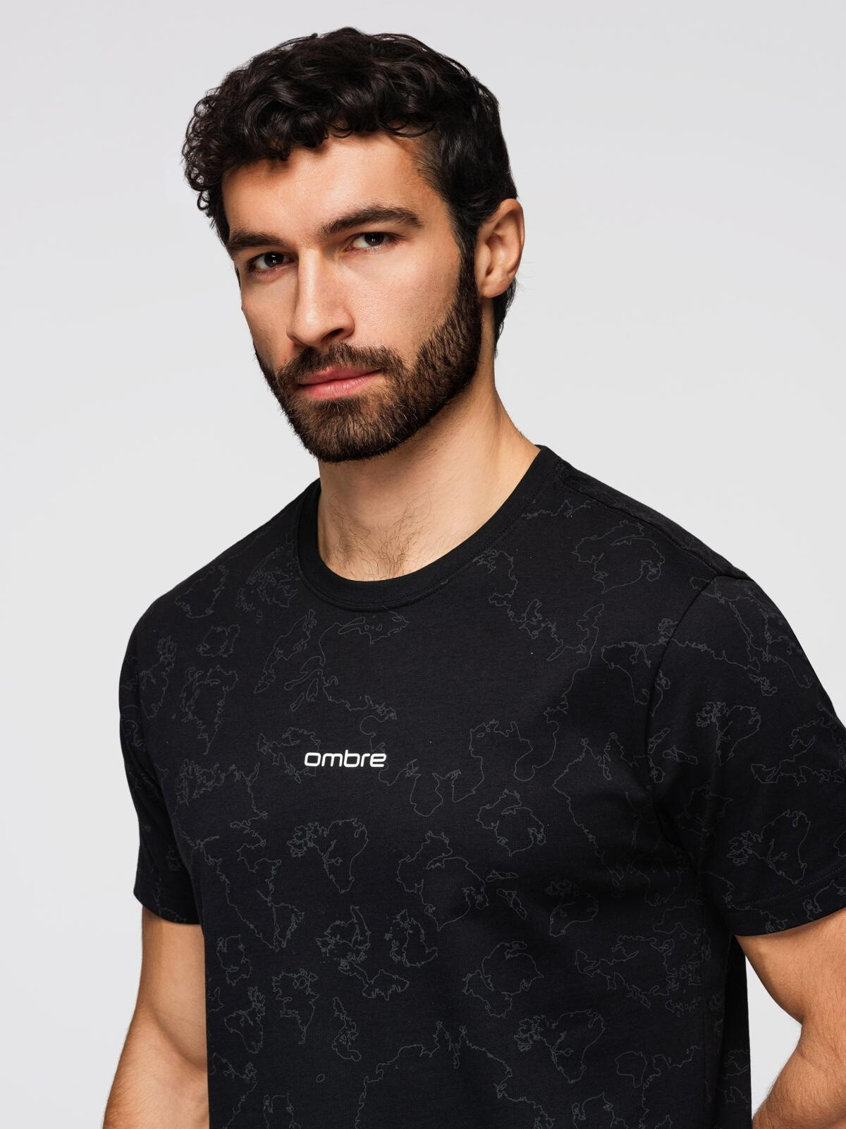 Men's cotton t-shirt with all-over print and 