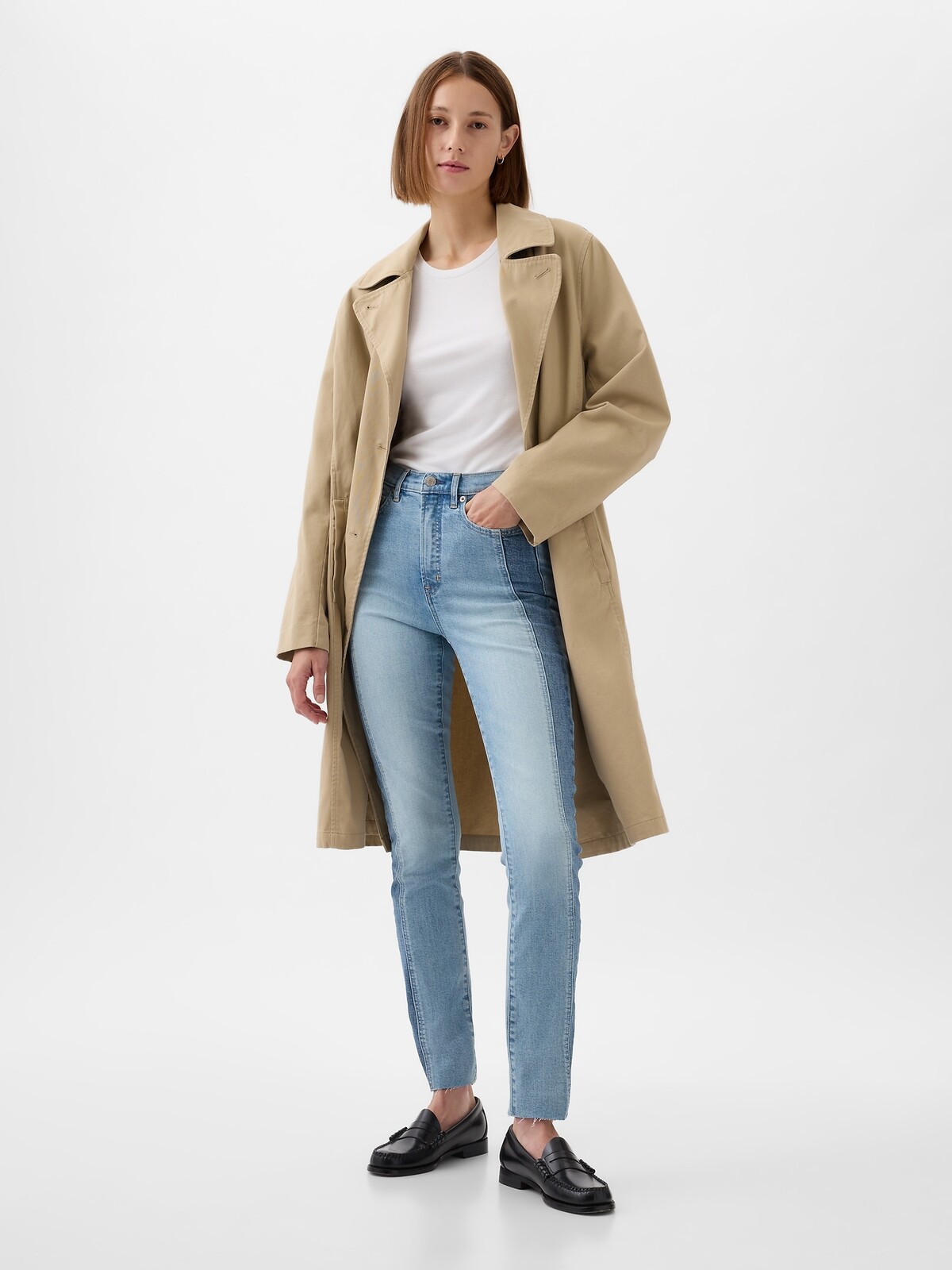 GAP Džíny High Rise Patchwork Vintage Slim - Dámské