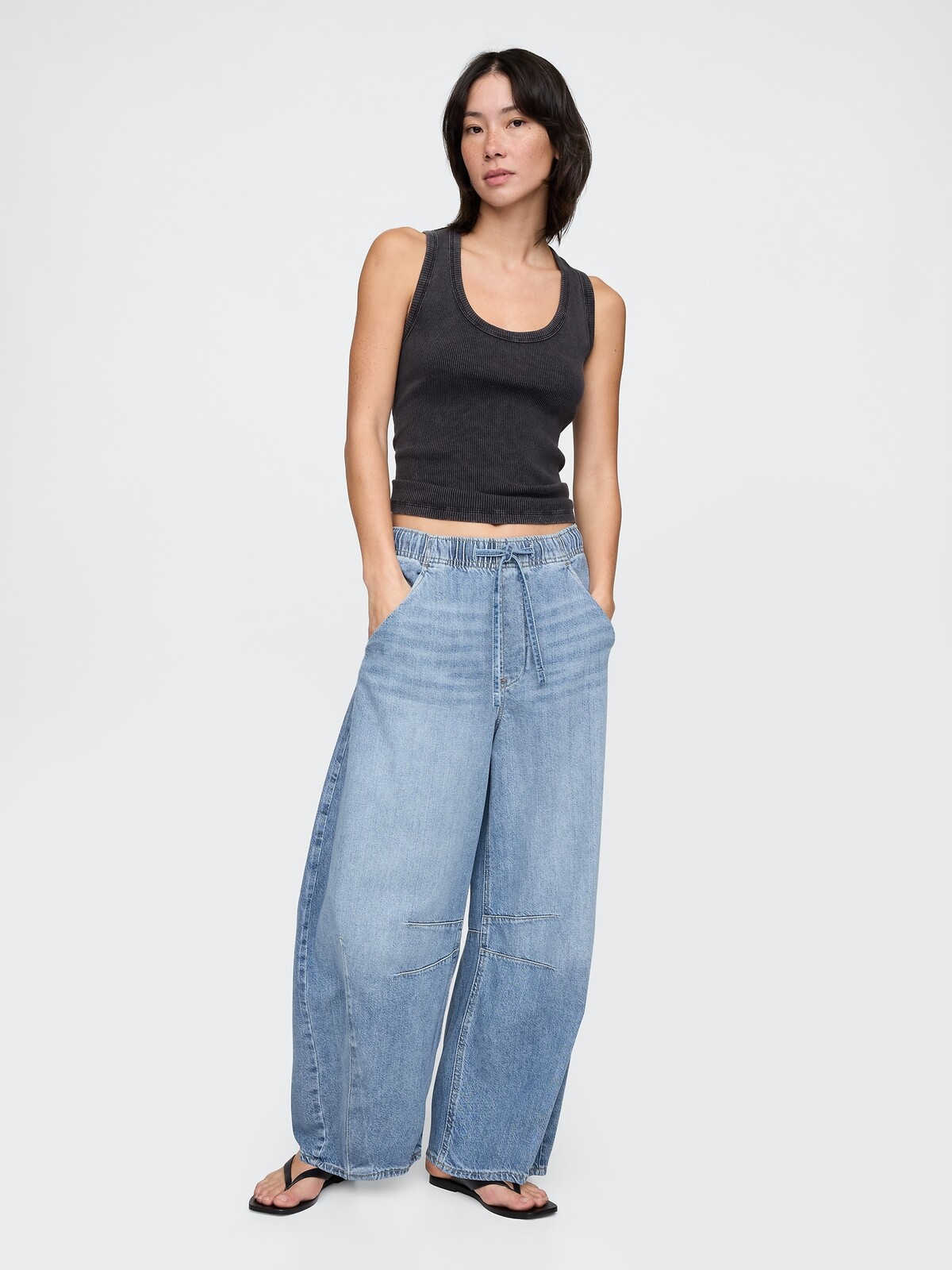 GAP Džíny Mid Rise Easy Horseshoe UltraSoft - Dámské