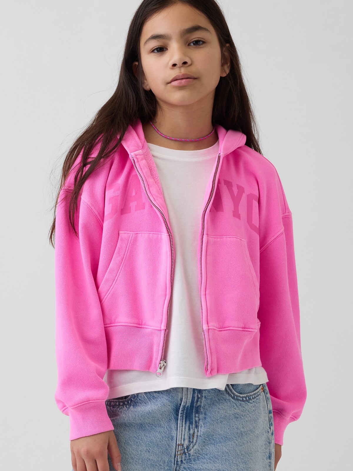 GAP Dětská oversize mikina s logem VintageSoft - Holky