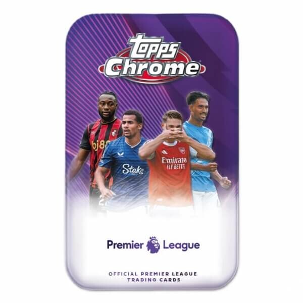 2025-2026 Topps Chrome Premier League Collector Tin - fotbalové karty